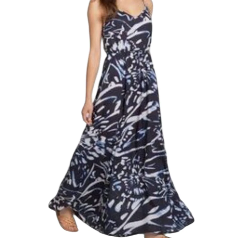 Abercrombie & Fitch Size XS Maxi Dress Empire Waist Boho Fit N Flare Resort
